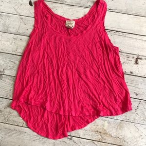 Eyelash pink flowy tank